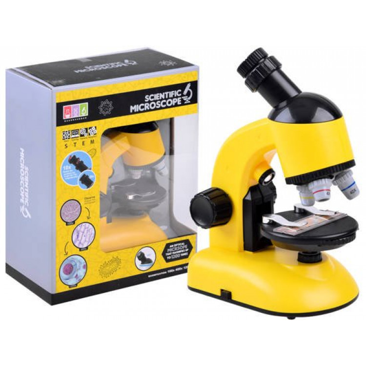Malý laboratórny mikroskop - žltý